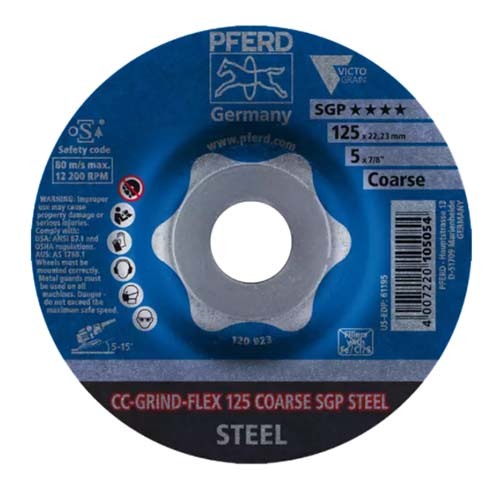 Pferd Grinding Disc Steel SGP Steel 125mm  64188126 - Pack of 101