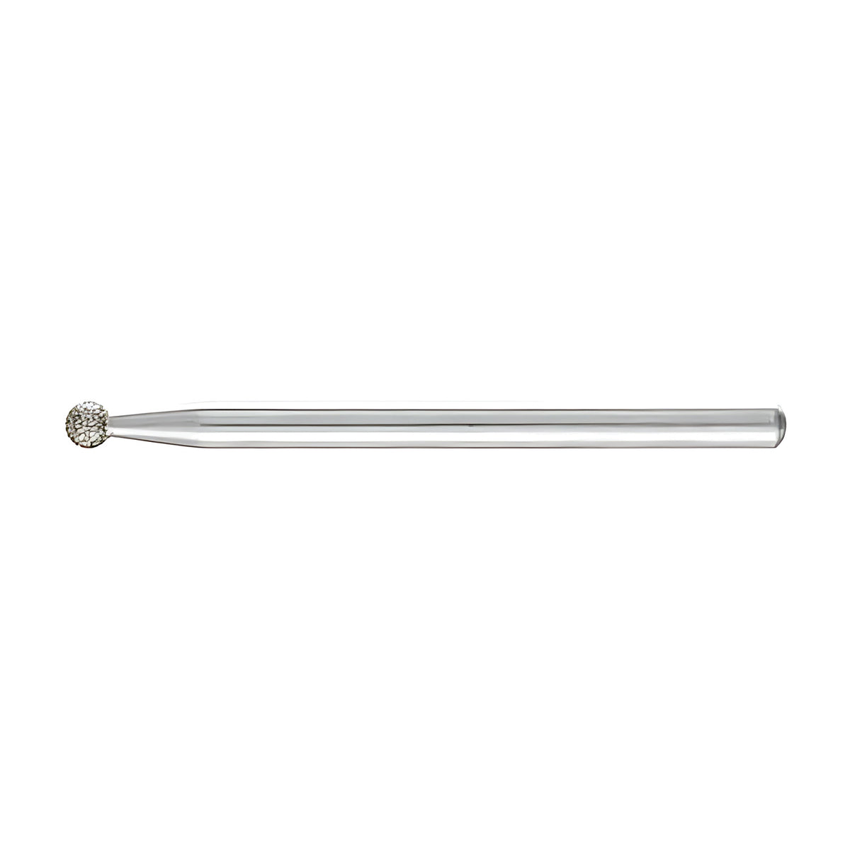 Pferd KU ball shape diamond grinding point, grit D 126, round diamond head on a 3 mm straight shank, larger head size