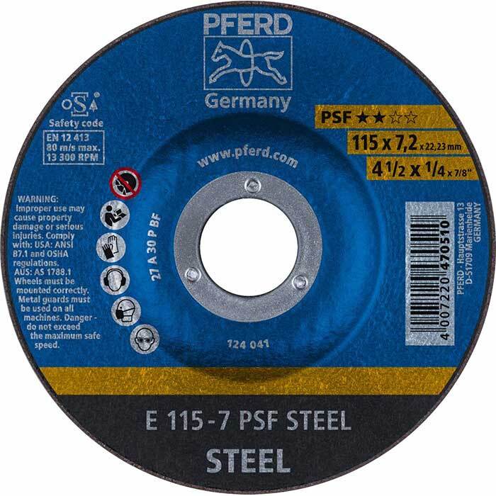 Pferd Grinding Wheel GP Depressed Centre Steel 115mm 62011634 - Pack of 10