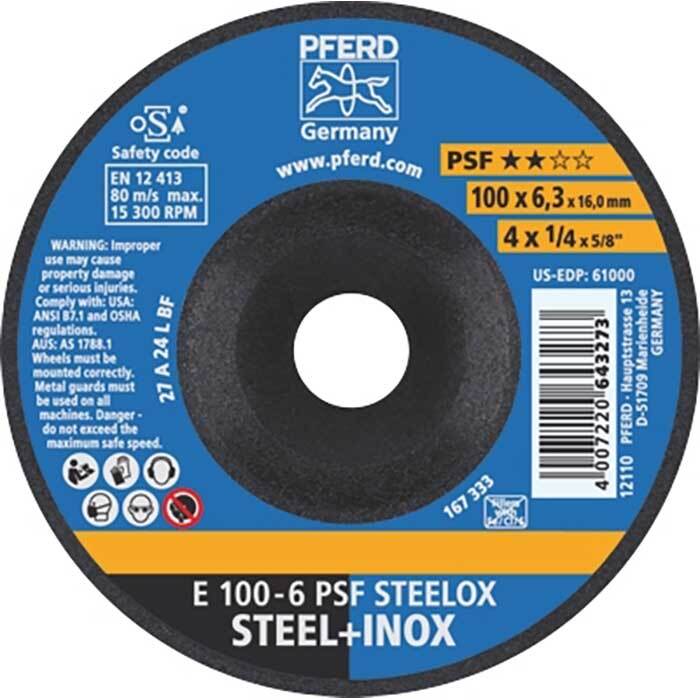 Pferd Grinding Wheel GP Depressed Centre Steelox1