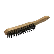 Pferd hand scratch brush HBU steel, three and four rows, wooden body turned to show several rows of bristles