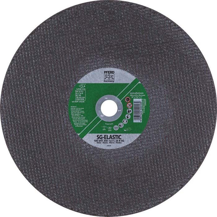 Pferd High Speed Portable Cut-Off Wheel Engine Driven Stone 350 x 4.5 x 25.4mm - Pack of 10