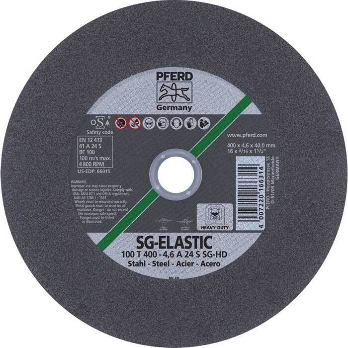 Pferd High-Speed Stationary Cut-Off Wheels HD SG Steel 400 x 4.8 x 25.4mm - Pack of 10 - AIMS Industrial Supplies