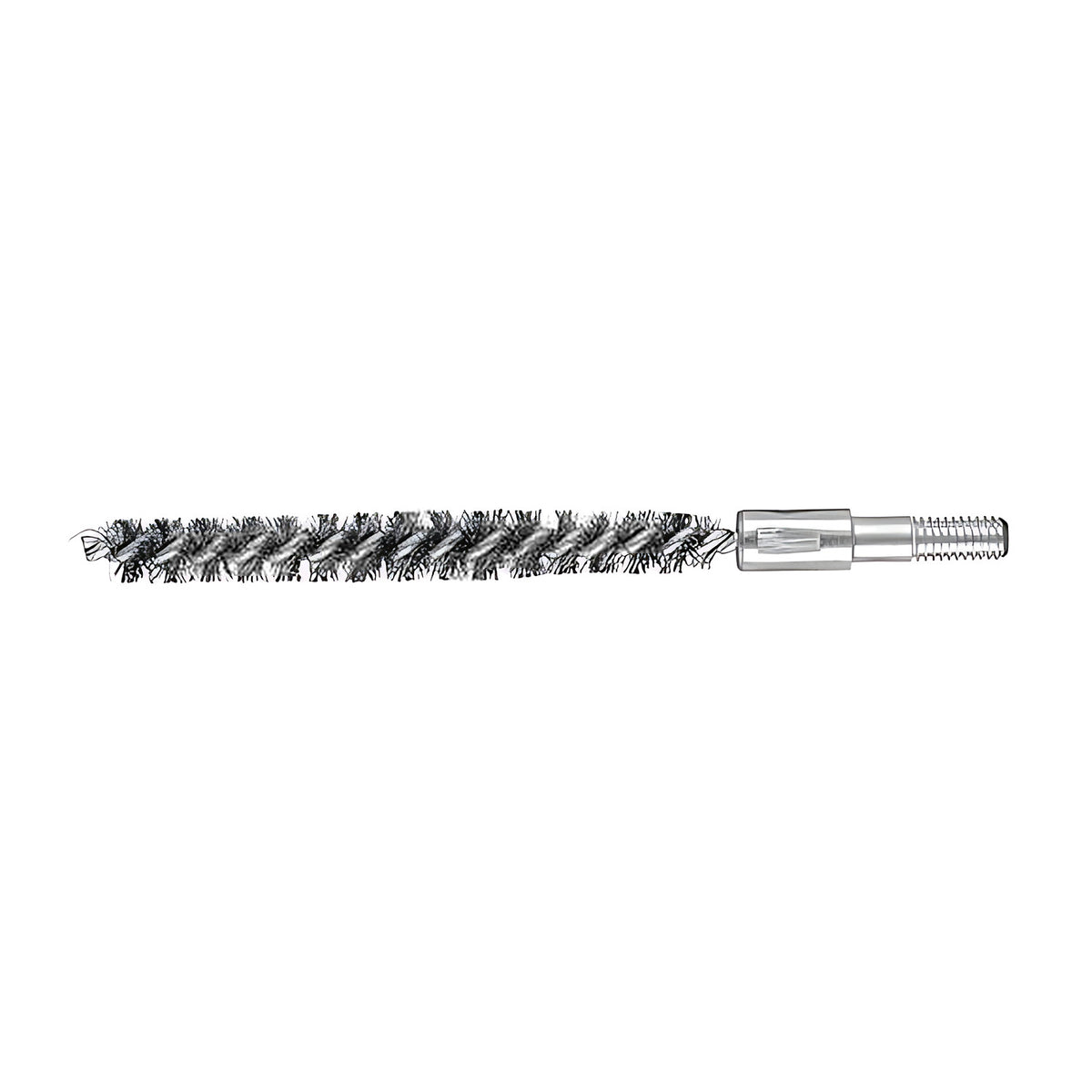 Pferd IBU tube brush, slim stainless steel tube brush with short bristles, M6 threaded end at right