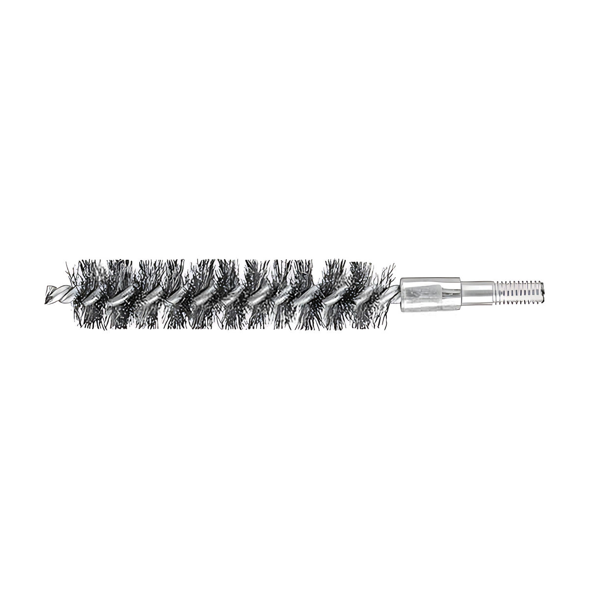 Pferd IBU tube brush, stainless steel tube brush with spiky medium-length bristles, M6 threaded end at right