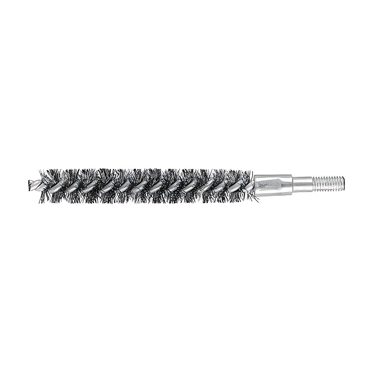 Pferd IBU tube brush, stainless steel tube brush with fuller bristles and a silver collar, M6 threaded end