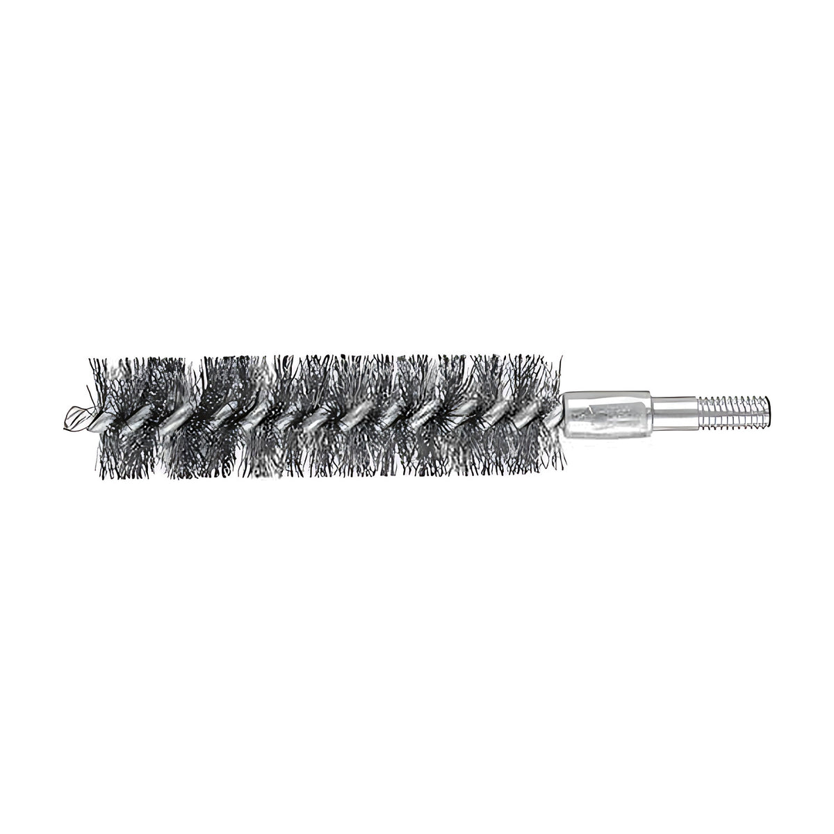 Pferd IBU tube brush, widest stainless steel tube brush with long bristles, M6 threaded end at right