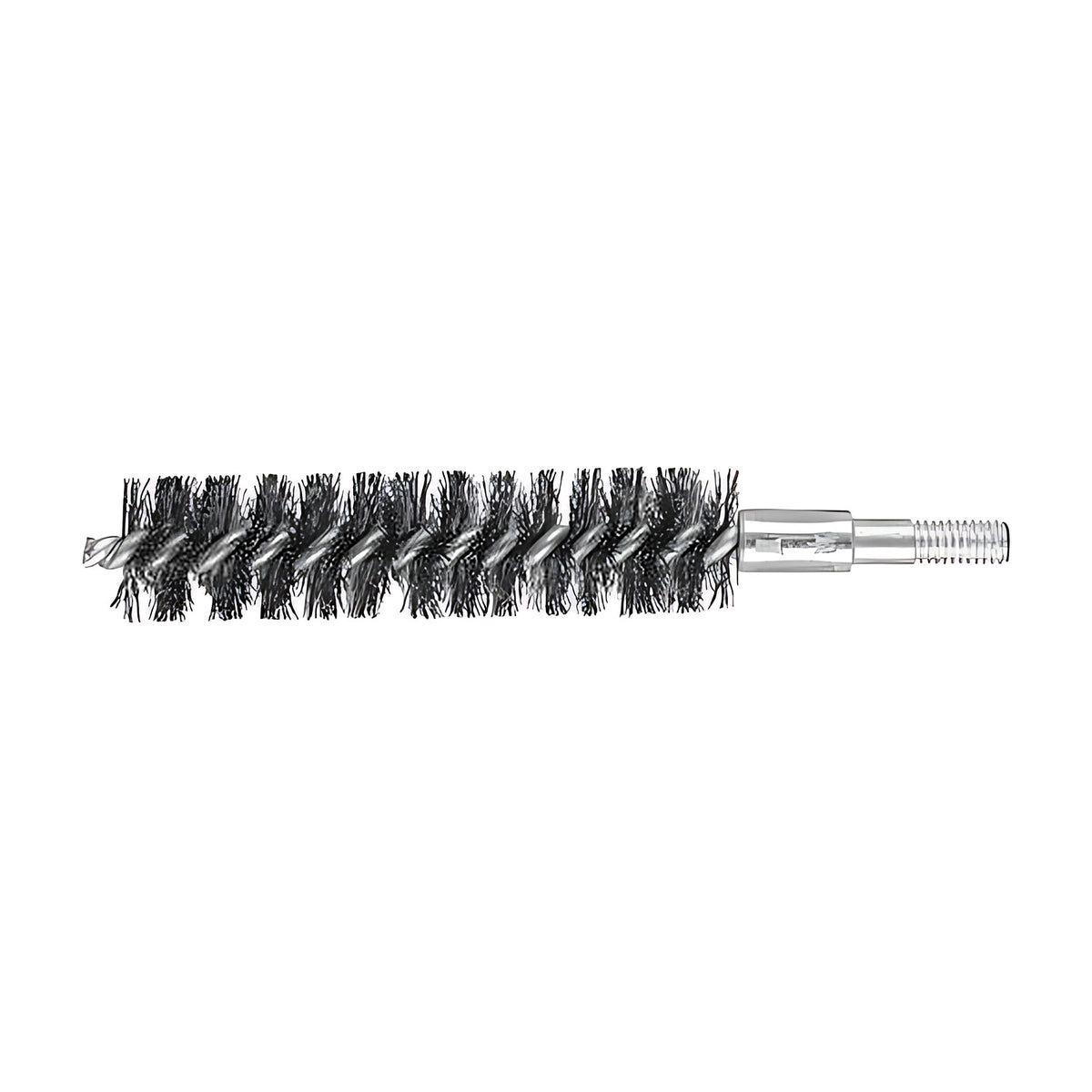 Pferd IBU tube brush, wide steel wire tube brush with long bristles, M6 threaded end at right