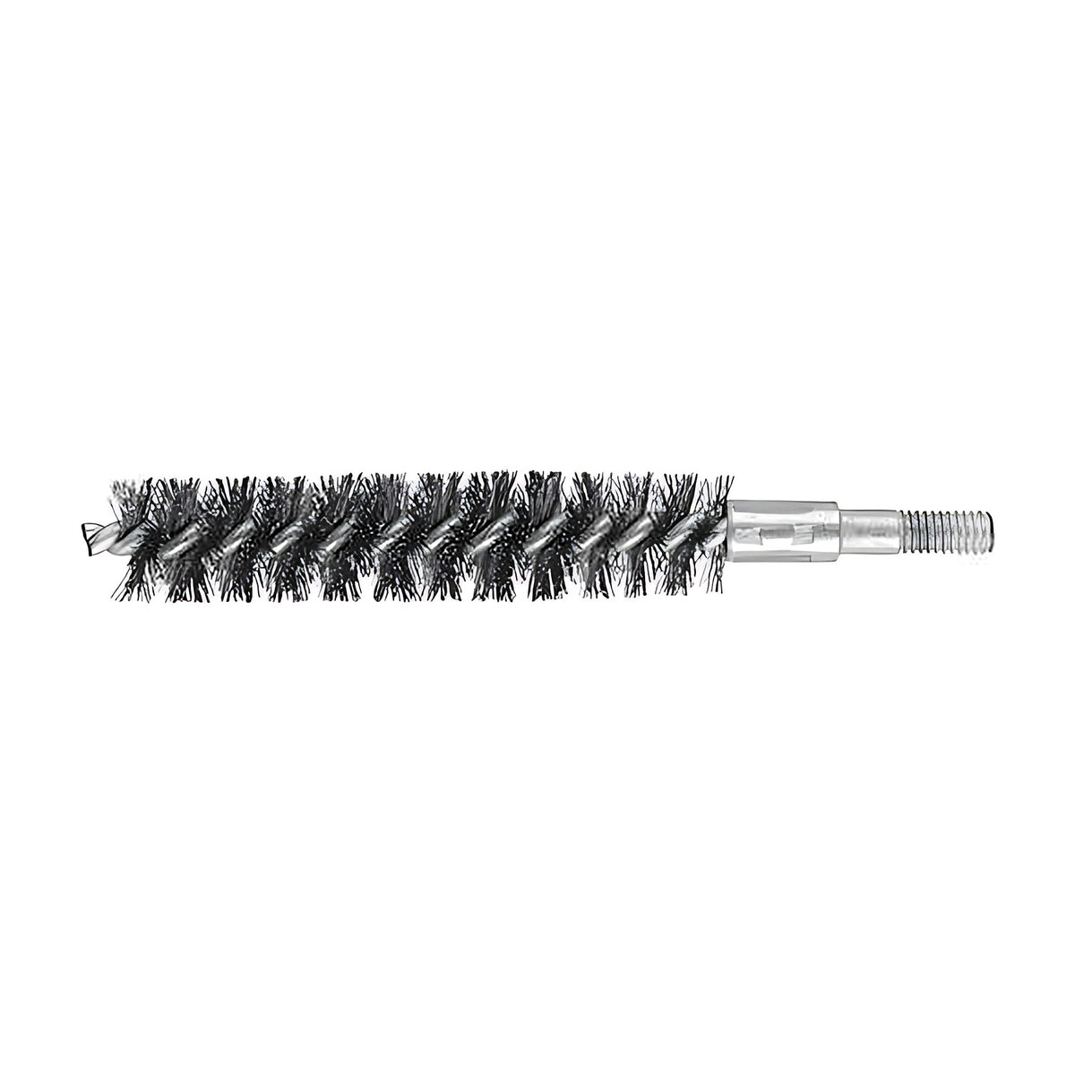 Pferd IBU tube brush, steel wire tube brush with wide dense bristles and a silver collar, M6 threaded end