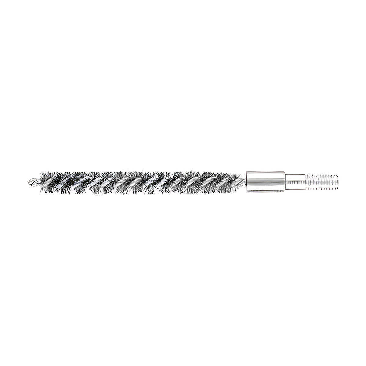Pferd IBU tube brush, smallest steel wire tube brush with fine light bristles, M6 threaded end at right