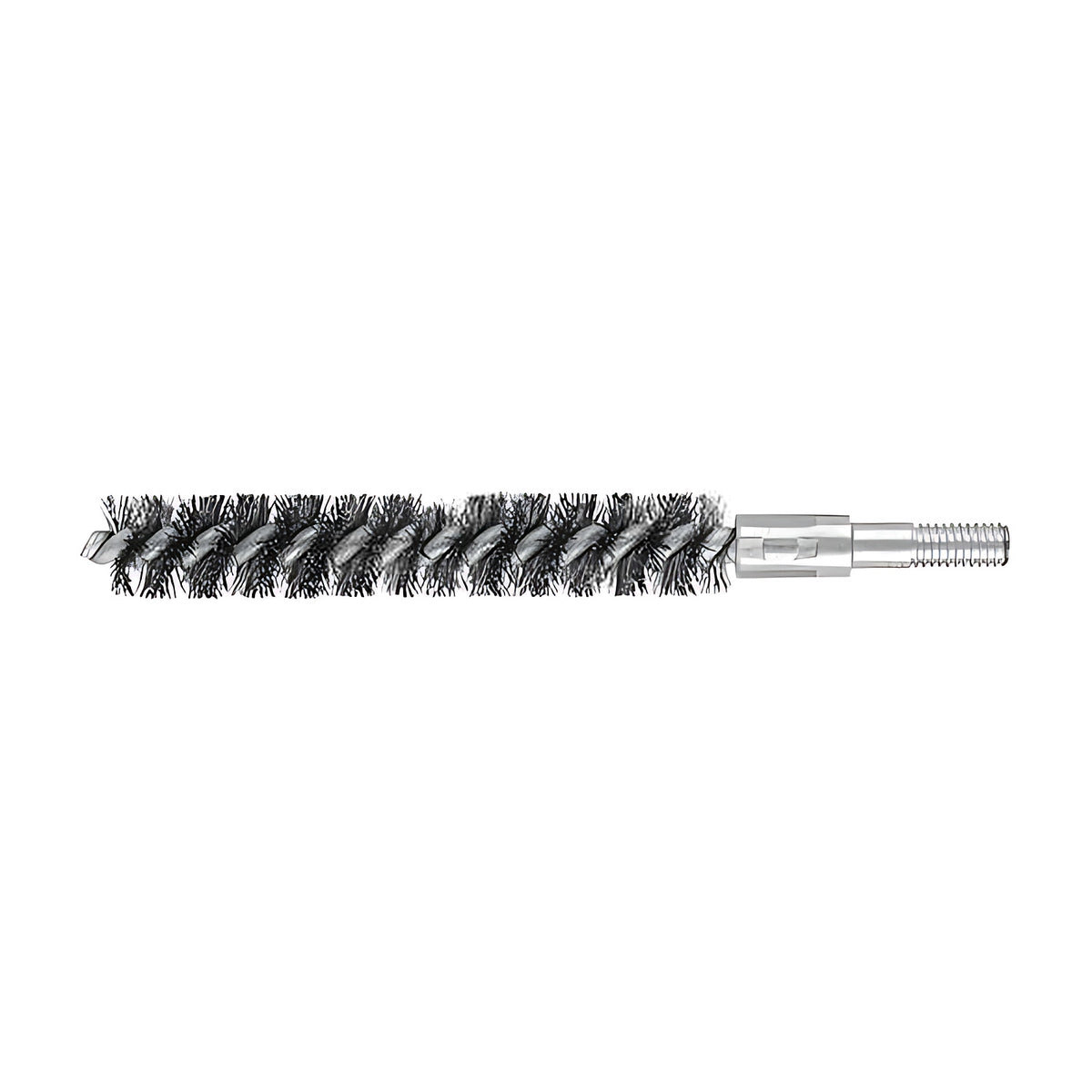Pferd IBU tube brush, steel wire tube brush with dense dark bristles and a knurled collar, M6 threaded end