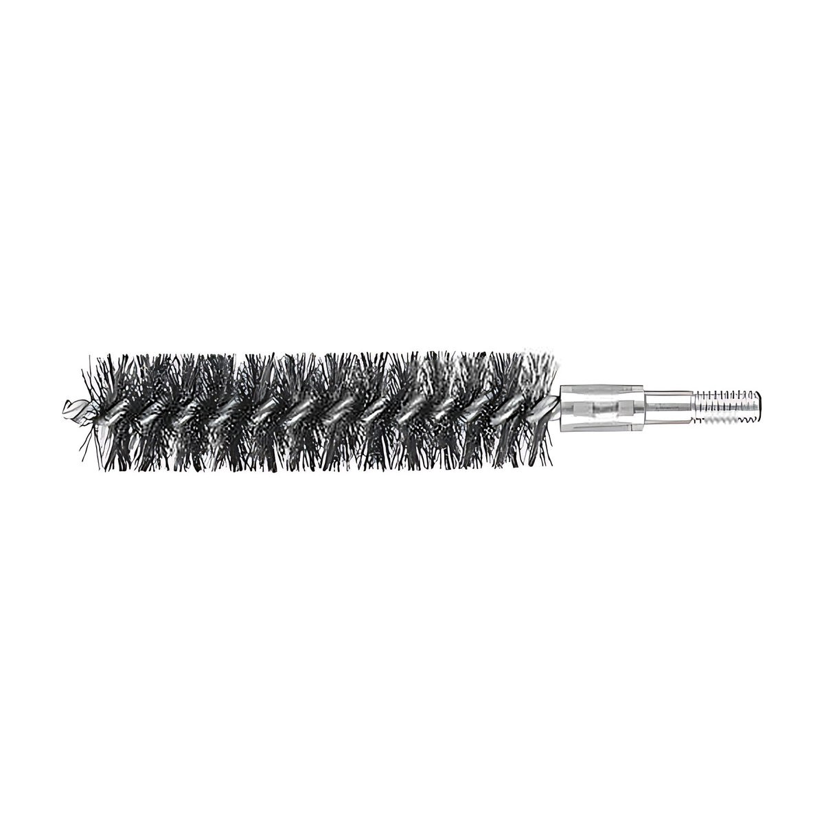 Pferd IBU tube brush, widest steel wire tube brush with long bristles, M6 threaded end at right
