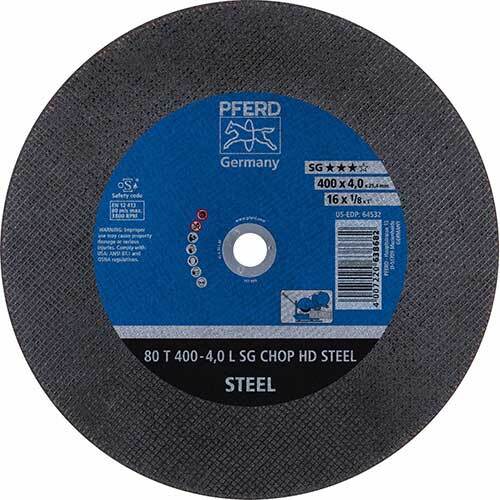 Pferd Low Speed Stationary Cut-Off Wheel SG-TABLE 400mm 66324080 - Pack of 10