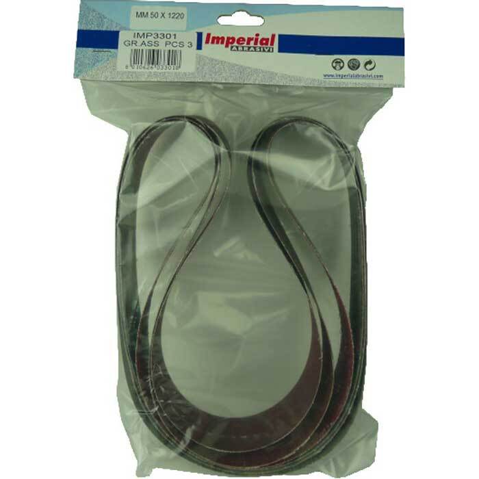 Pferd Mini Linishing Belts - Aluminium Oxide 50 x 914mm 120 Grit - 3/Pack