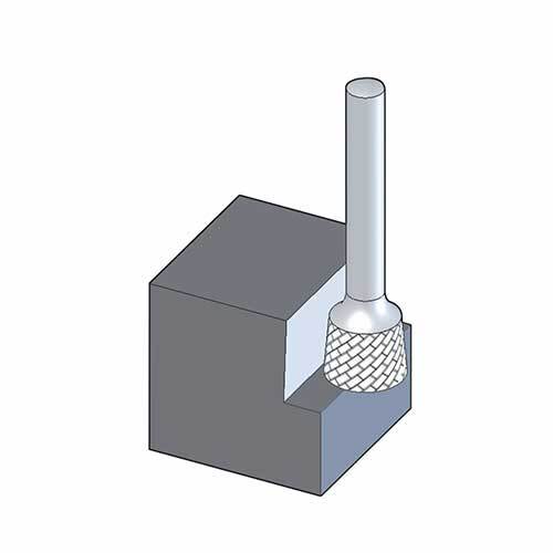 Pferd Miniature Burr Shank Inverted Cone Tungsten Carbide 3mm 21207553 - AIMS Industrial Supplies