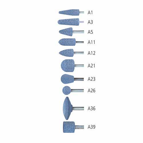 Pferd Mounted Point W Ceramic Blue 6 x 19mm 80 Grit 35324281 - Pack of 10