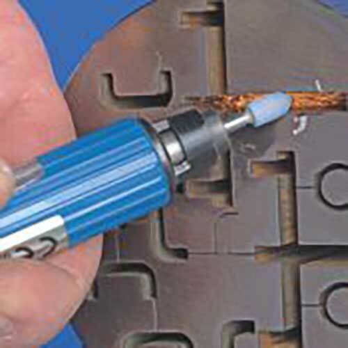 Pferd Mounted Point W Shape 1/4" Ceramic Blue J Hardness 35449281 - Pack of 10 - AIMS Industrial Supplies