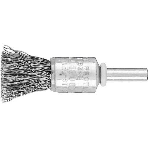 Pferd Pencil Brush Shaft Mounted Crimped Steel Wire - AIMS Industrial Supplies