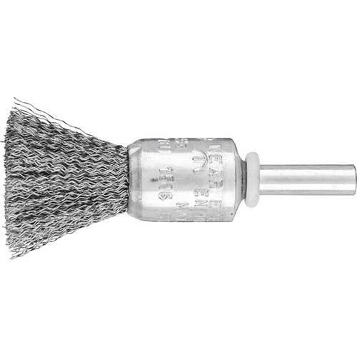 Pferd Pencil Brush Shaft Mounted Crimped Steel Wire - AIMS Industrial Supplies