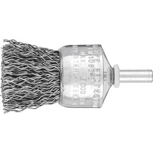 Pferd Pencil Brush Shaft Mounted Crimped Steel Wire - AIMS Industrial Supplies