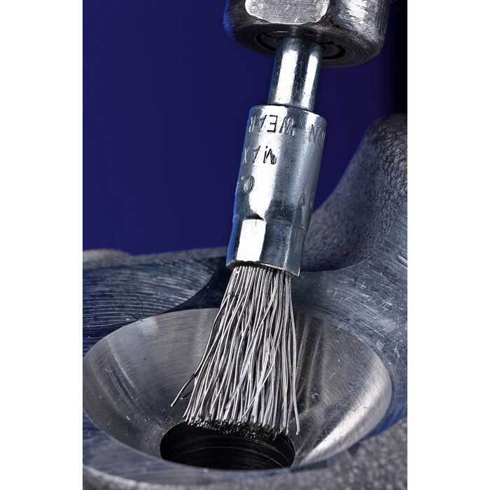 Pferd Pencil Brush Shaft Mounted Crimped Wire Inox - AIMS Industrial Supplies