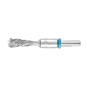 Pferd PBGS single-twist stainless steel pencil brush, twisted silver wire tip, silver ferrule with a blue ring