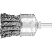 Pferd PBG 0.50 mm steel twist knot pencil brush, large head of dark twisted wire knots, tapered ferrule with white ring