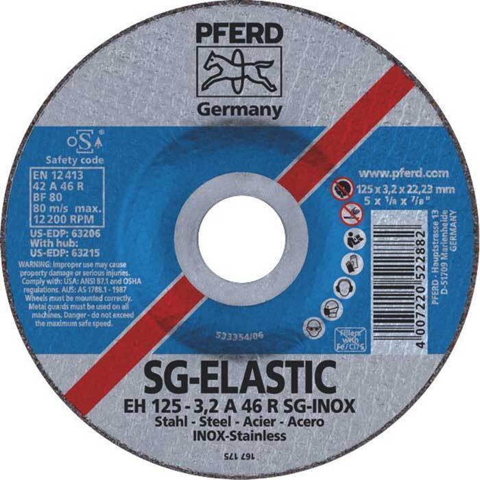 Pferd Pipe Notching Cut-Off Wheels Raised Hub SG Steel 125 x 3.2mm - Pack of 201