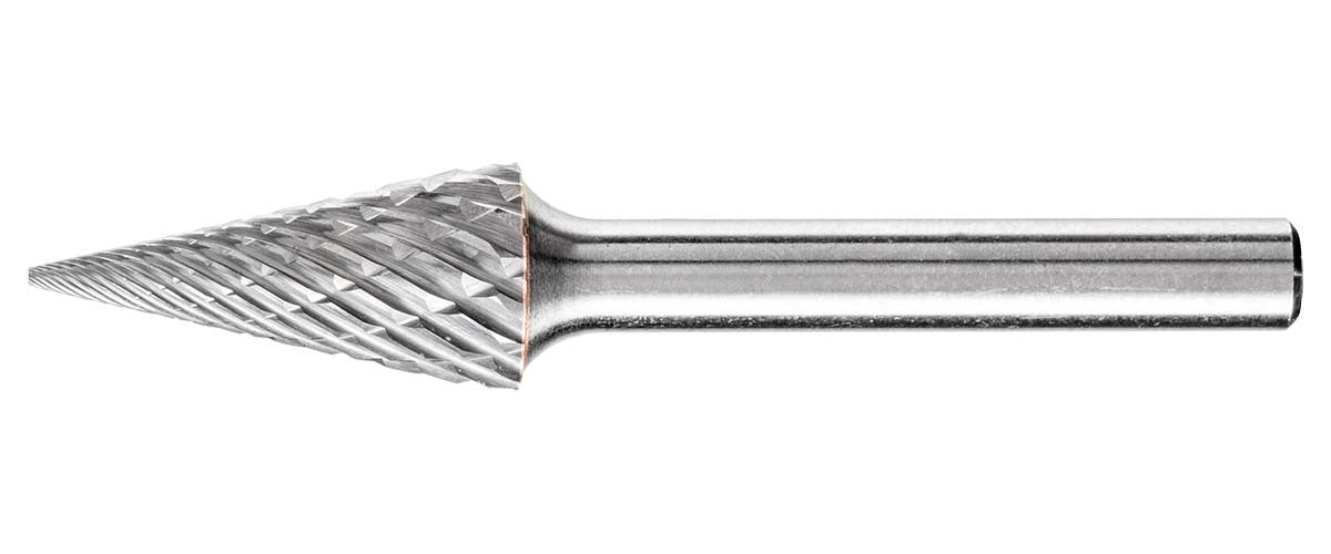 Pferd Pointed Cone Burr SKM 12.7 x 25.4mm (1/2 x 1") Allround, 1/4" Shank