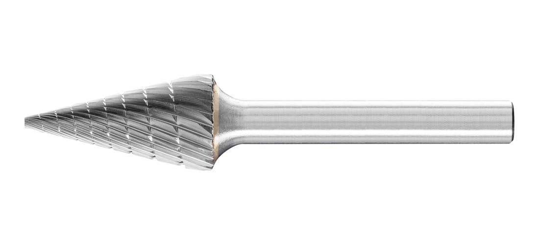 Pferd Pointed Cone TC Burr SKM 1225/6 MX NCC 12 x 25mm, 6mm Shank