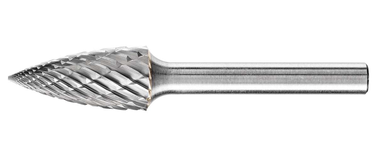 Pferd Pointed Tree Burr SPG 12.7 x 25.4mm (1/2 x 1") Allround, 1/4" Shank