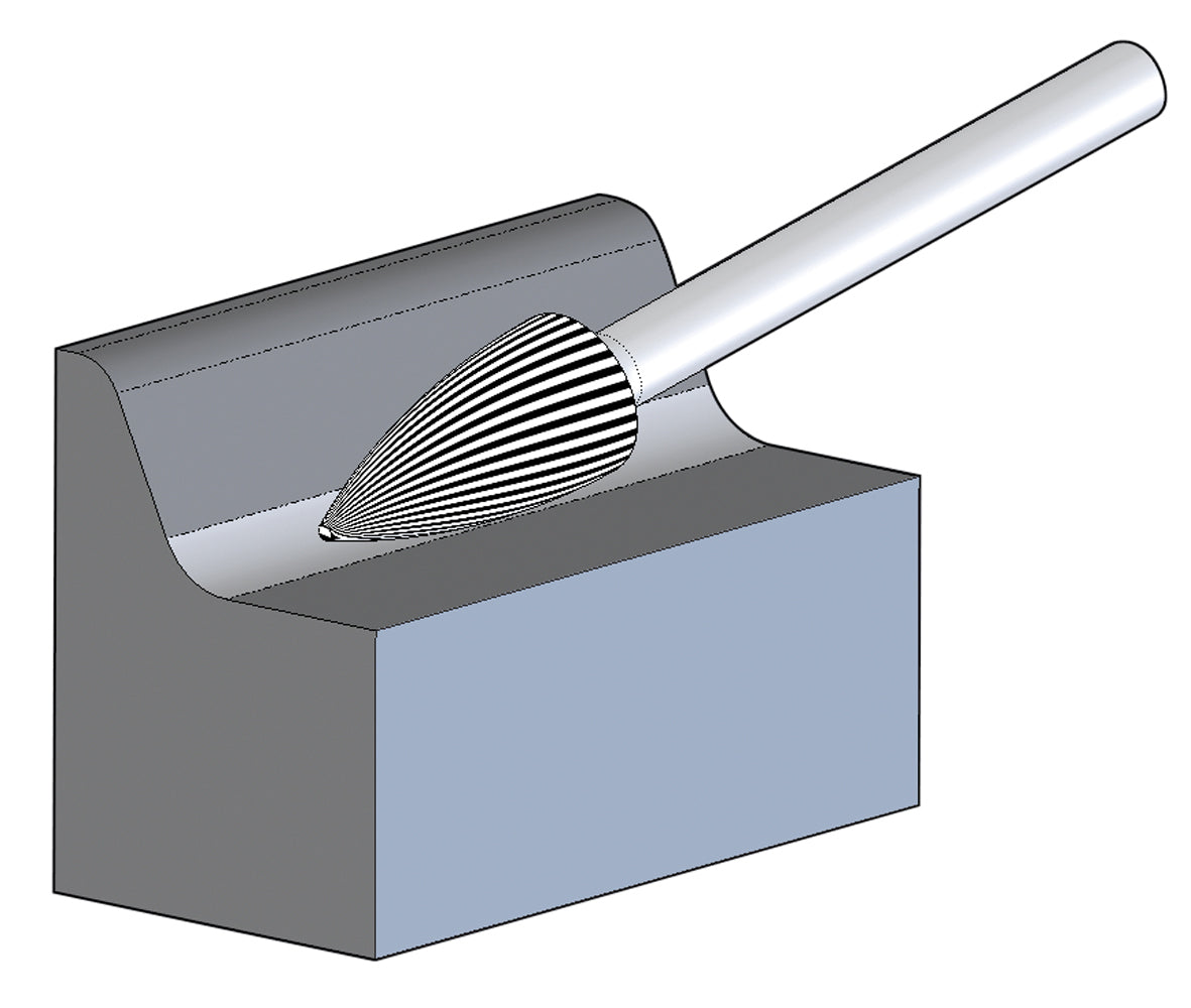 Pferd Pointed Tree Shape TC Burr SPG Allround3