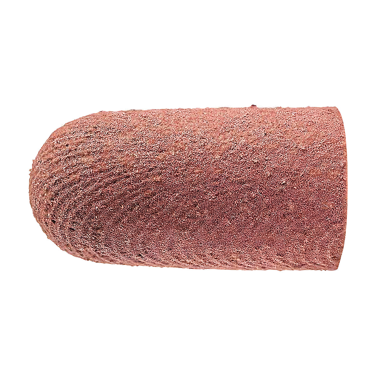 Pferd POLICAP PC KEL cap, conical rounded tip, terracotta red fine grain with a visible diagonal weave pattern, side view