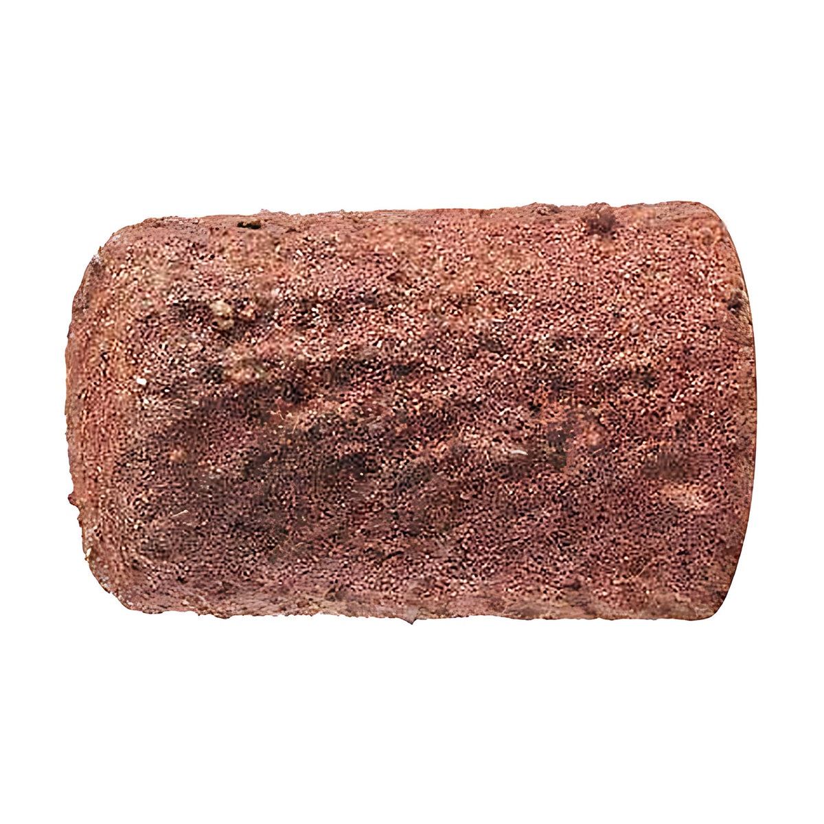 Pferd POLICAP PC ZYA cap, cylindrical, terracotta red grain with a worn textured surface, side view