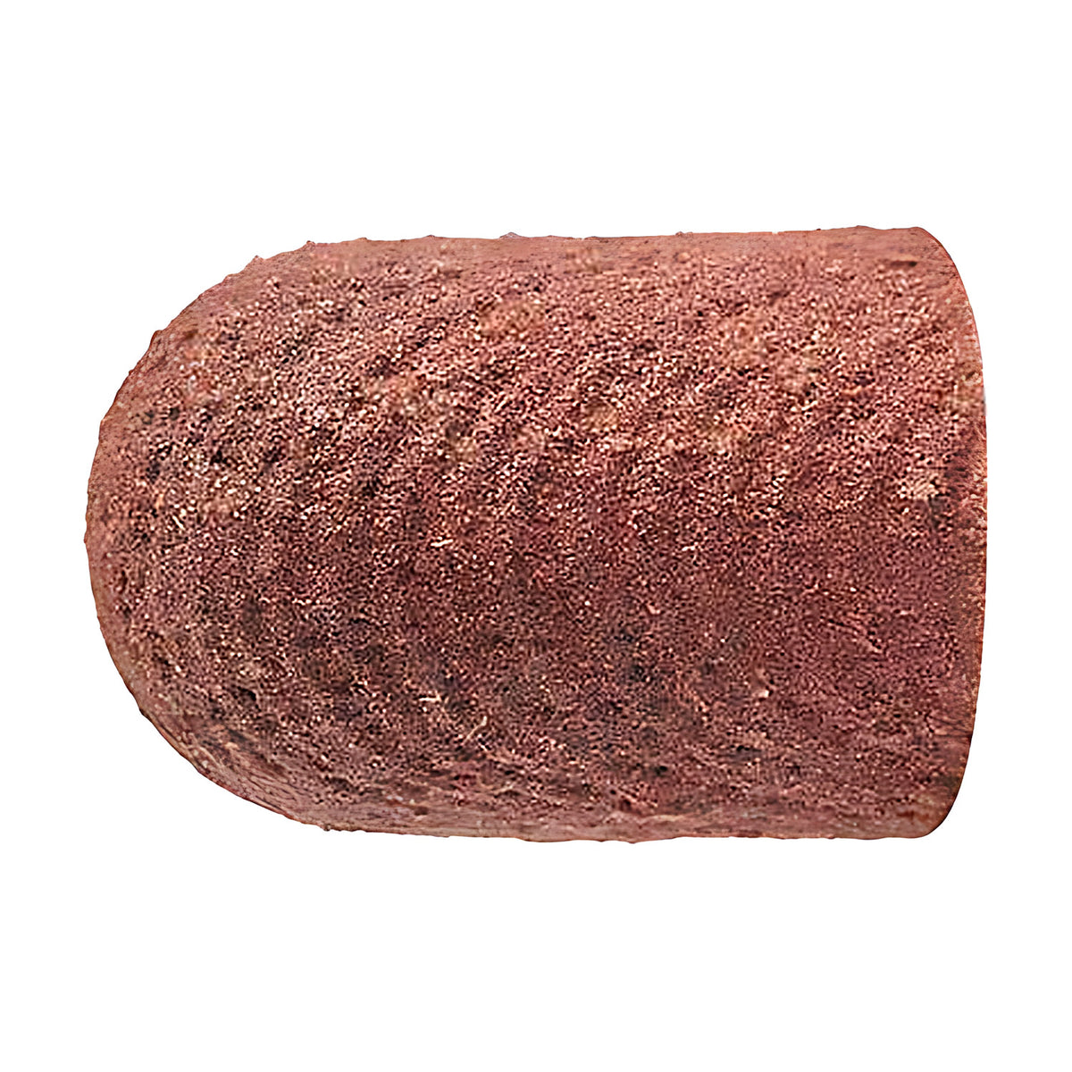 Pferd POLICAP PC WRC cap, cylindrical with radius end, orange-red fine grain with scalloped ridge pattern, wide cap, side view
