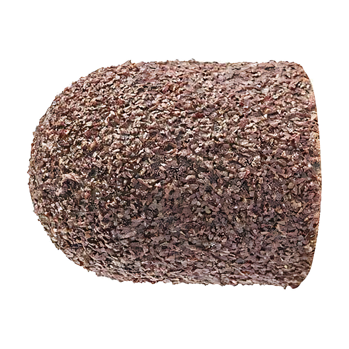 Pferd POLICAP PC WRC cap, cylindrical with radius end, coarse red-brown grain, wide domed cap, side view