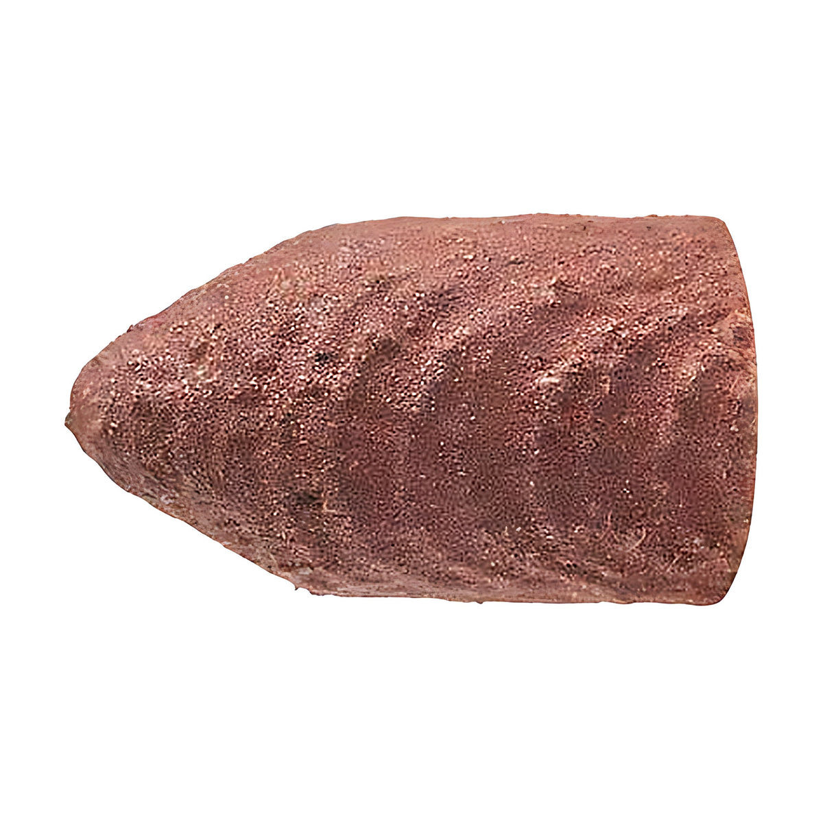 Pferd POLICAP PC WKG cap, tapered conical, terracotta red grain with chevron-shaped ridges, side view