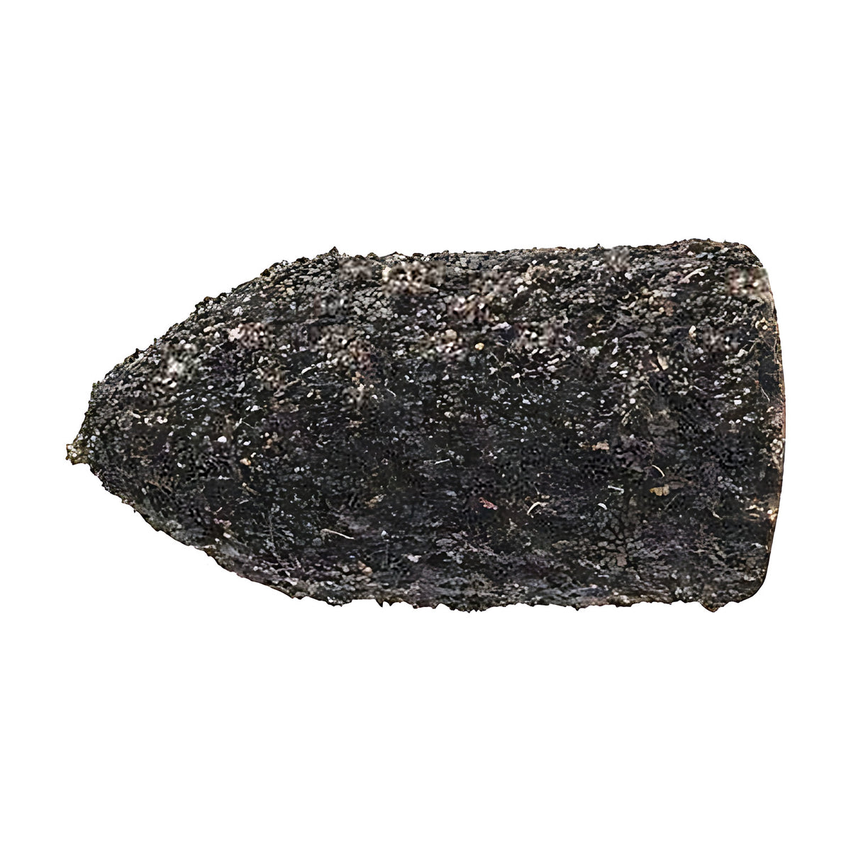 Pferd POLICAP PC WKG cap, tapered conical, black-grey fine grain with a pointed end, side view