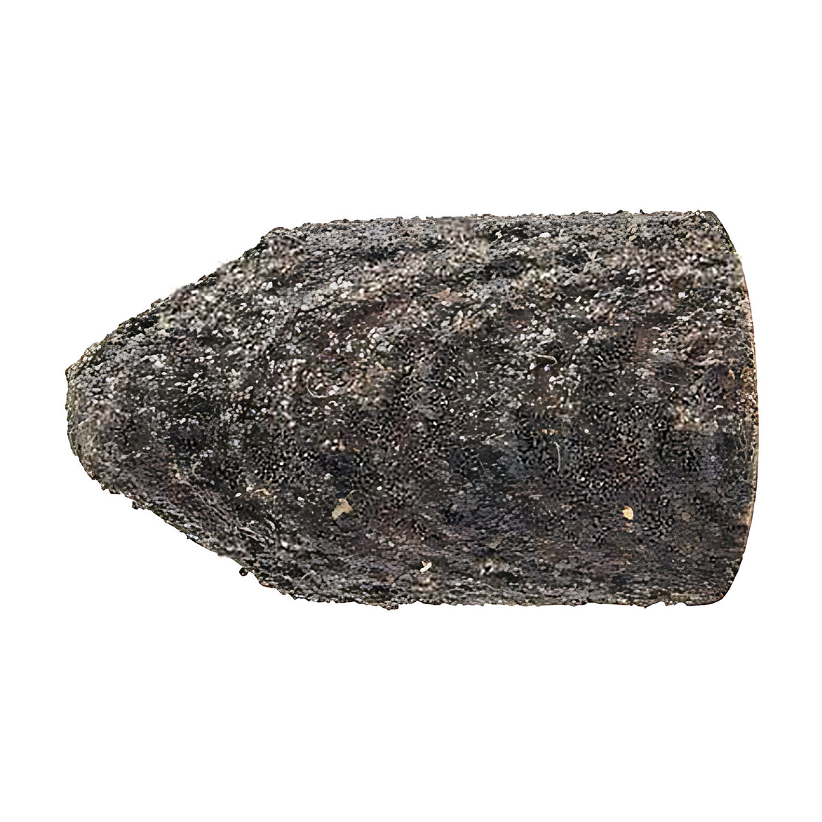 Pferd POLICAP PC WKG cap, tapered conical, dark grey grain with a ridged texture, side view