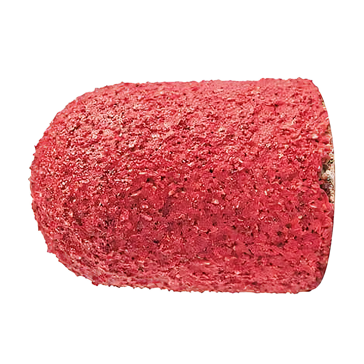 Pferd POLICAP PC WRC CO-COOL cap, bright red ceramic grain, medium cylindrical cap with radius end and a dark edge, side view