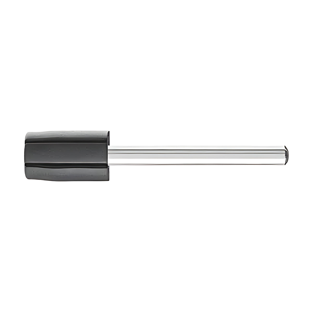 Pferd POLICAP PCT cap holder, larger black rubber holder on a thin silver shank, side view