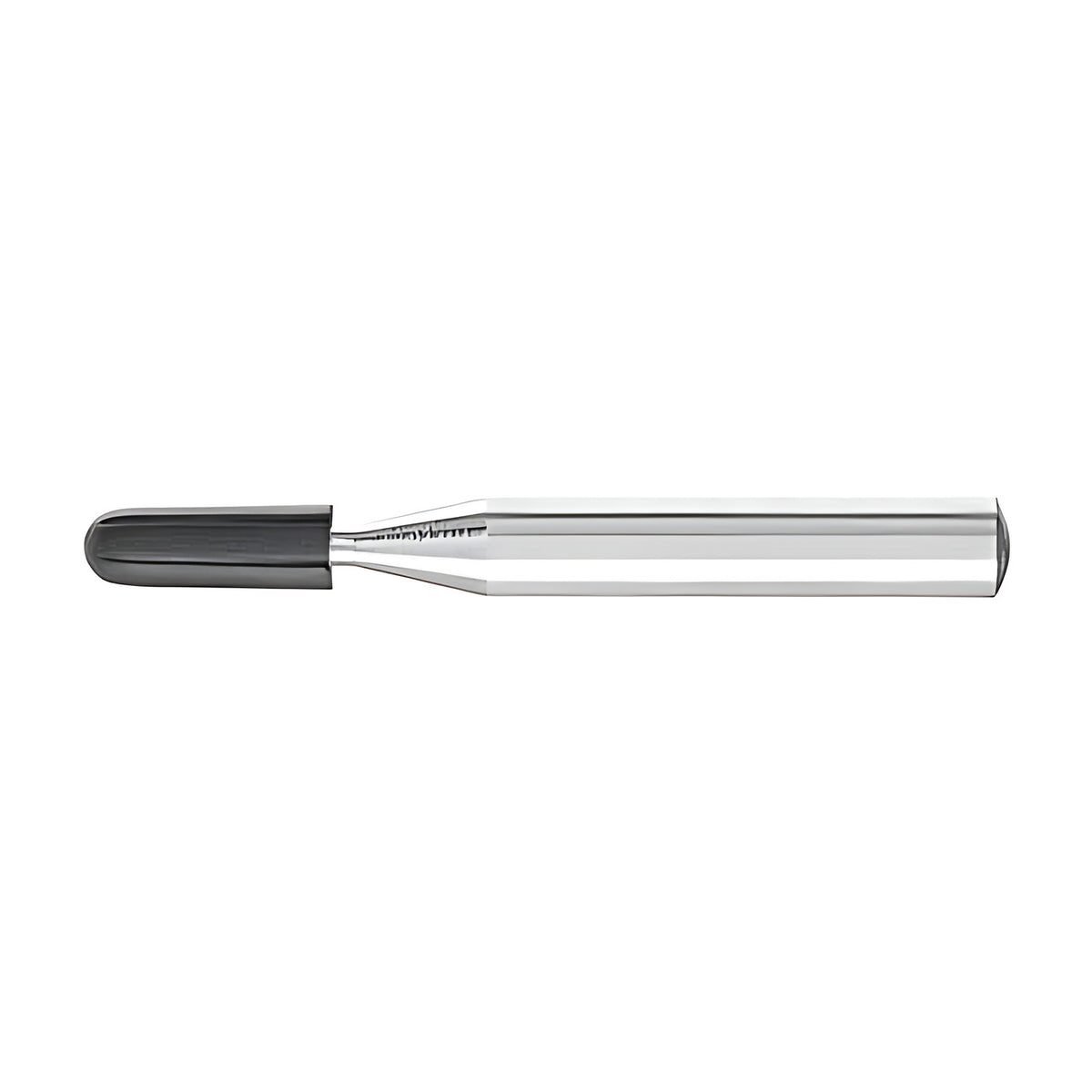 Pferd POLICAP PCT cap holder, very small black rounded holder on a tapered silver shank, side view