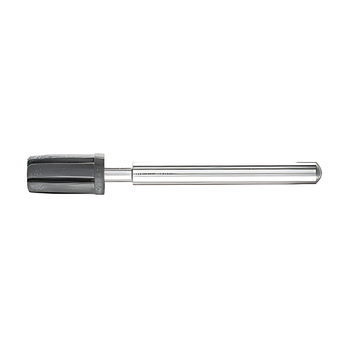 Pferd POLICAP PCT cap holder, short black rubber holder on a thin silver shank, side view