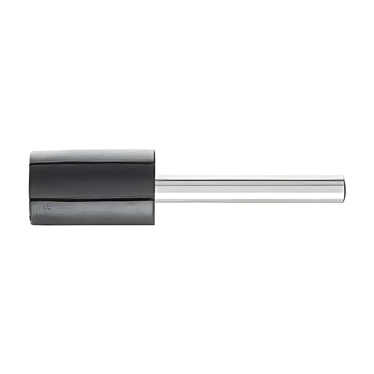 Pferd POLICAP PCT cap holder, large black cylindrical holder with a flat end on a silver shank, side view