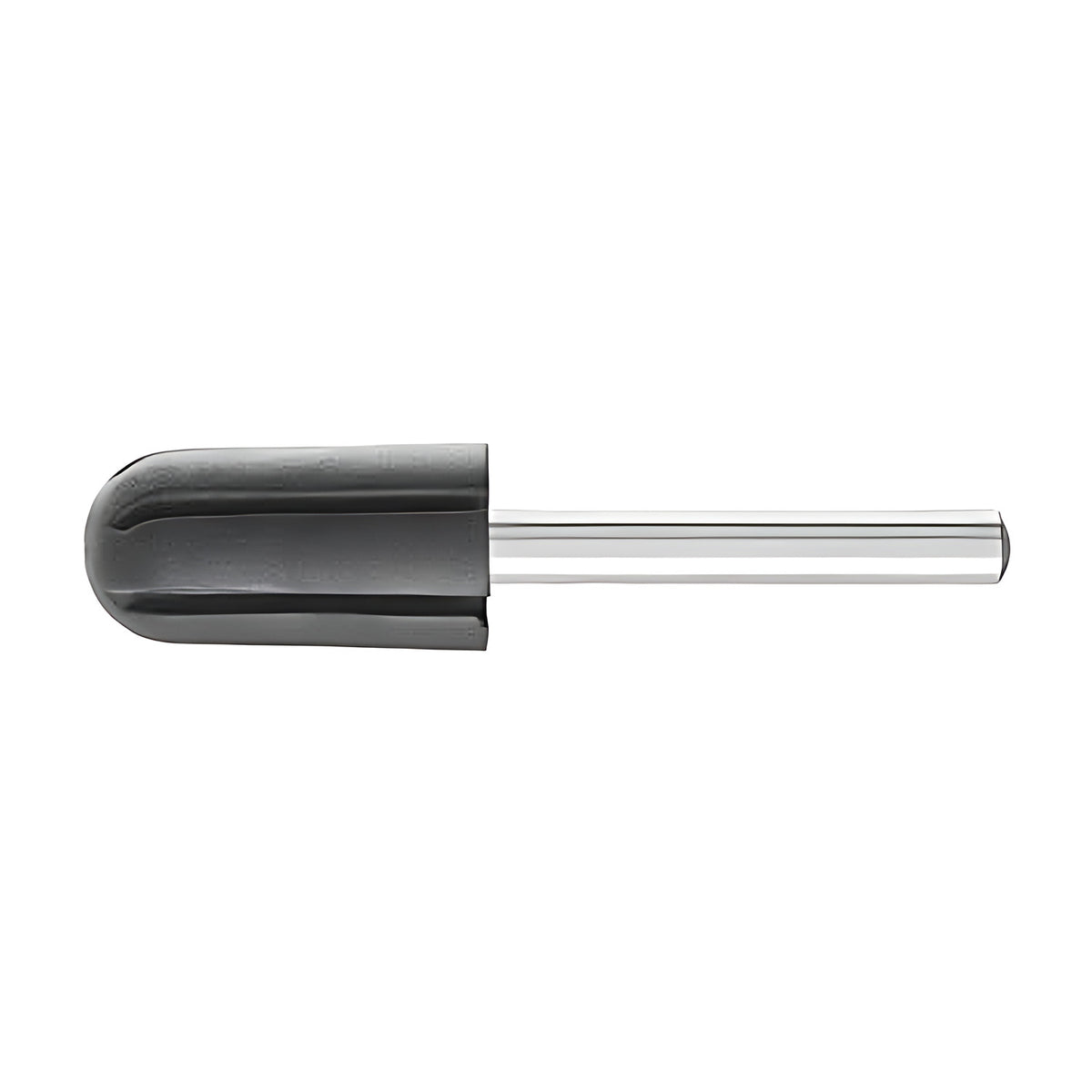 Pferd POLICAP PCT cap holder, large black bullet-shaped holder on a silver shank, side view