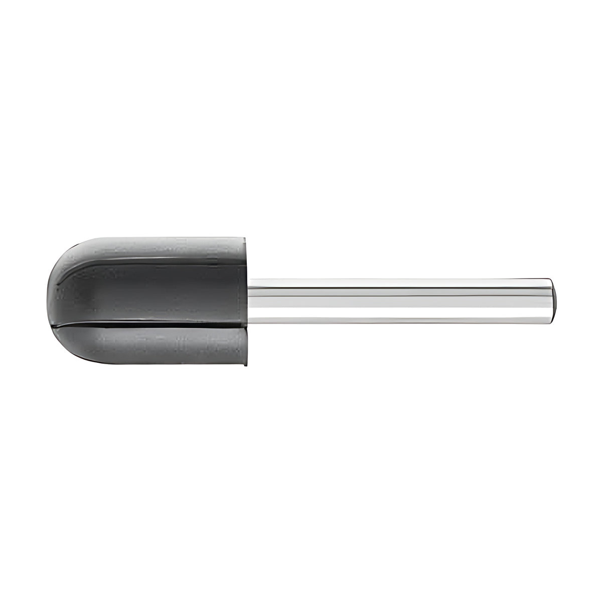 Pferd POLICAP PCT cap holder, long black holder with a rounded end on a thick silver shank, side view
