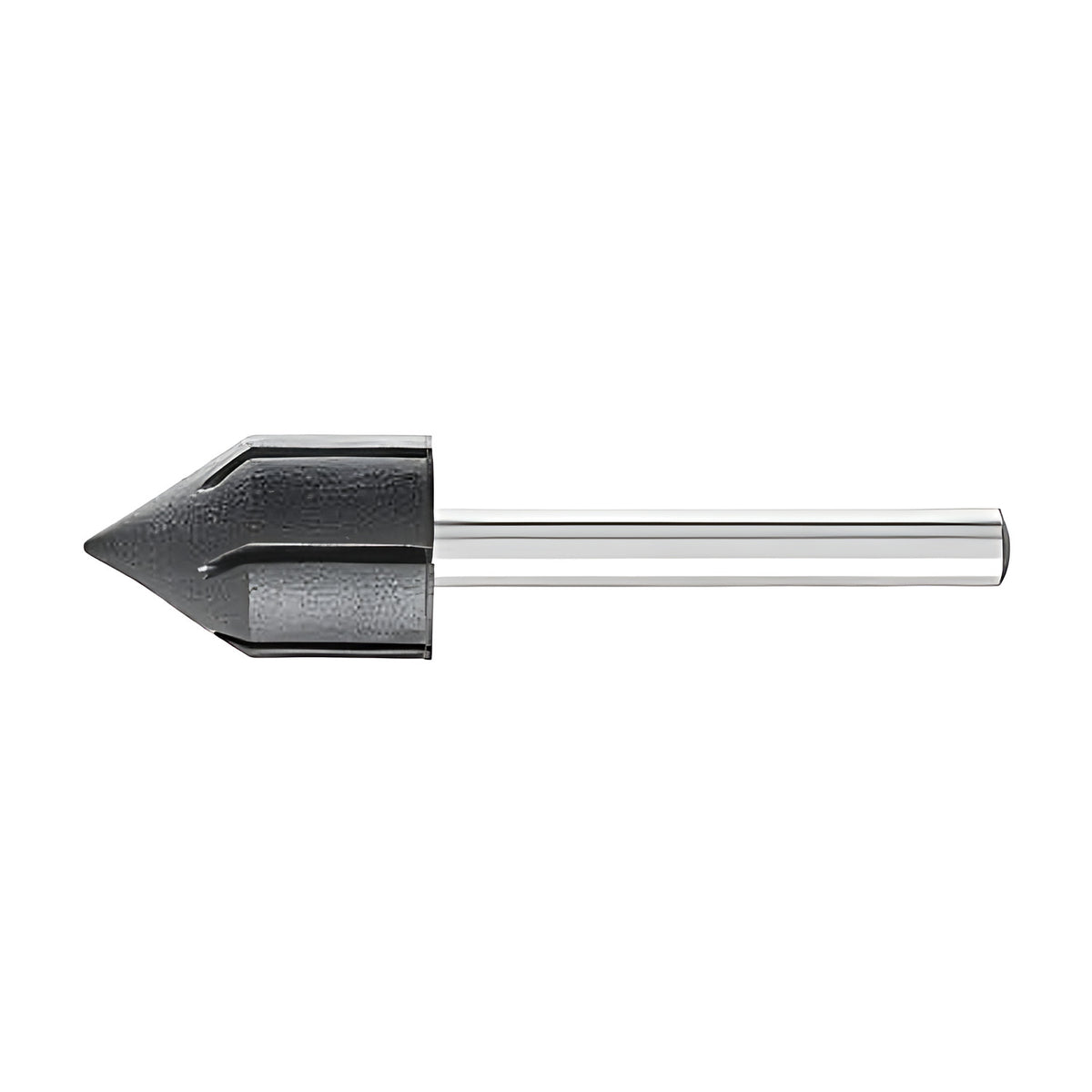 Pferd POLICAP PCT cap holder, large black pointed cone holder on a thick silver shank, side view