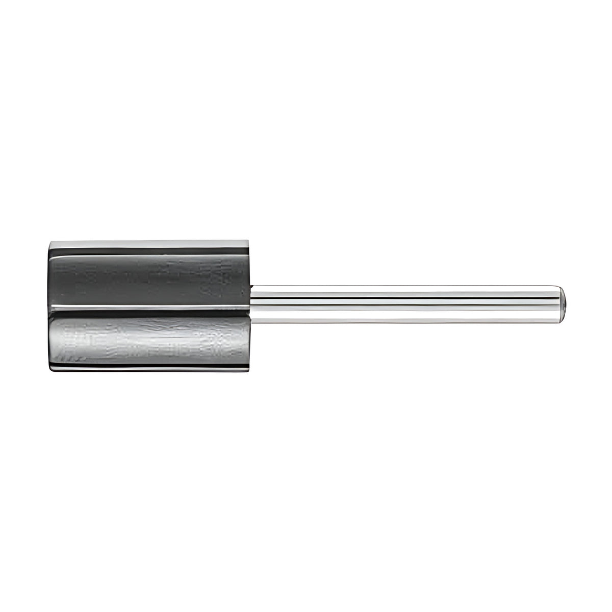 Pferd POLICAP PCT cap holder, wide black rubber cylindrical holder with a flat end on a thin silver shank, side view
