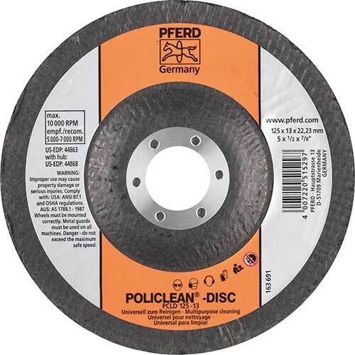 Pferd Policlean PCLD Disc - Black 125mm 44692725 - Pack of 5