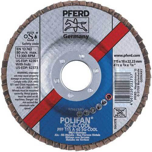 Pferd Polifan Conical Flap Disc Premium Al Oxide COOL - AIMS Industrial Supplies